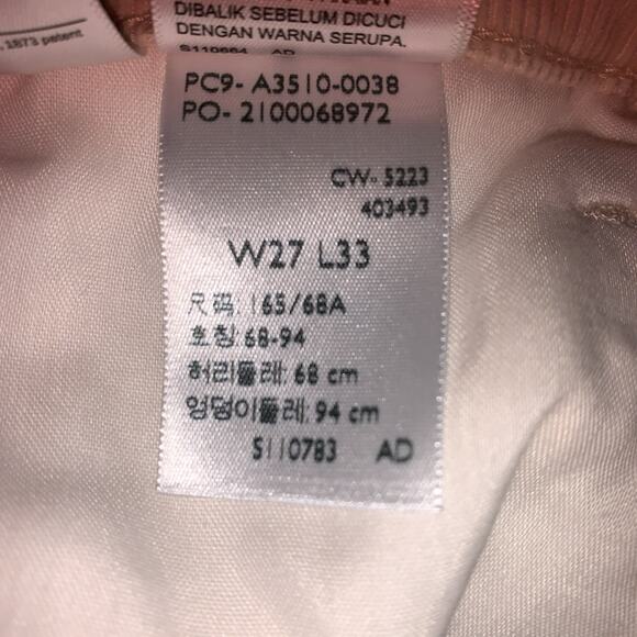 Levis Pants Womens 27 32 Beige Cream Corduroy 94 Baggy Straight Leg Cords Chino - Picture 12 of 13